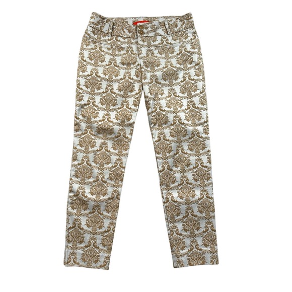 Anthropologie Cartonnier Charlie Ankle French Brocade pants Women's size 4 - Picture 1 of 12